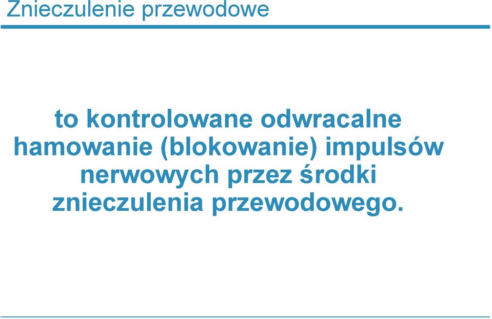 hamowanie (blokowanie) impulsów