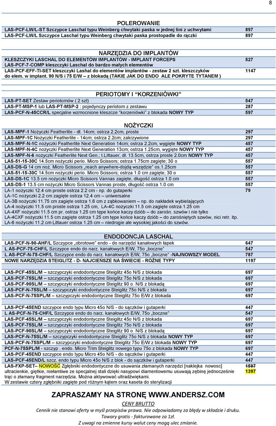 implantów - zestaw 2 szt. kleszczyków do elem. w implant.