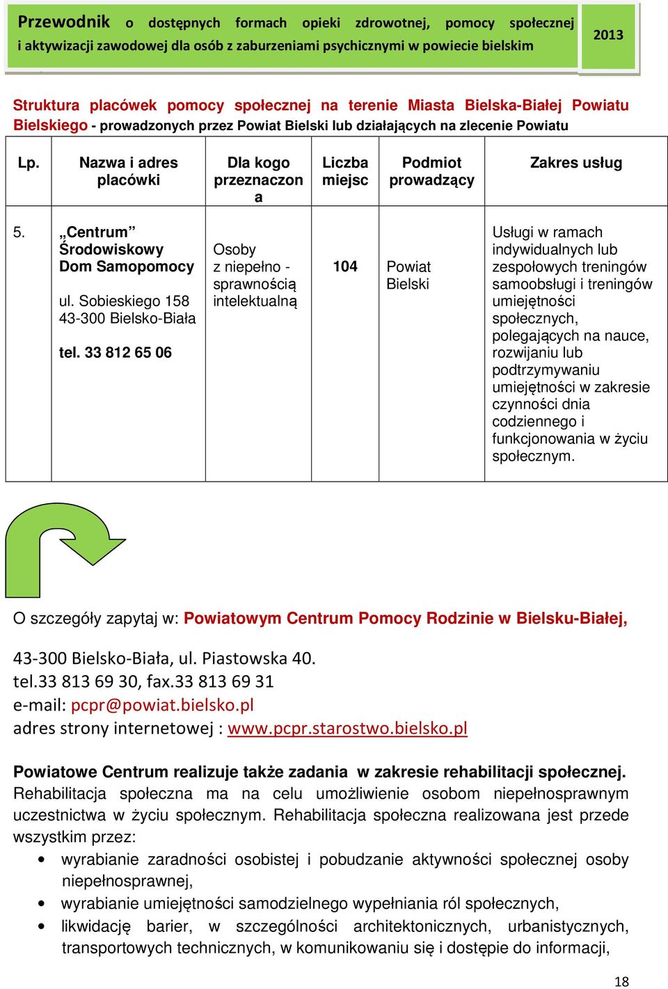 Sobieskiego 158 43-300 Bielsko-Biała tel.