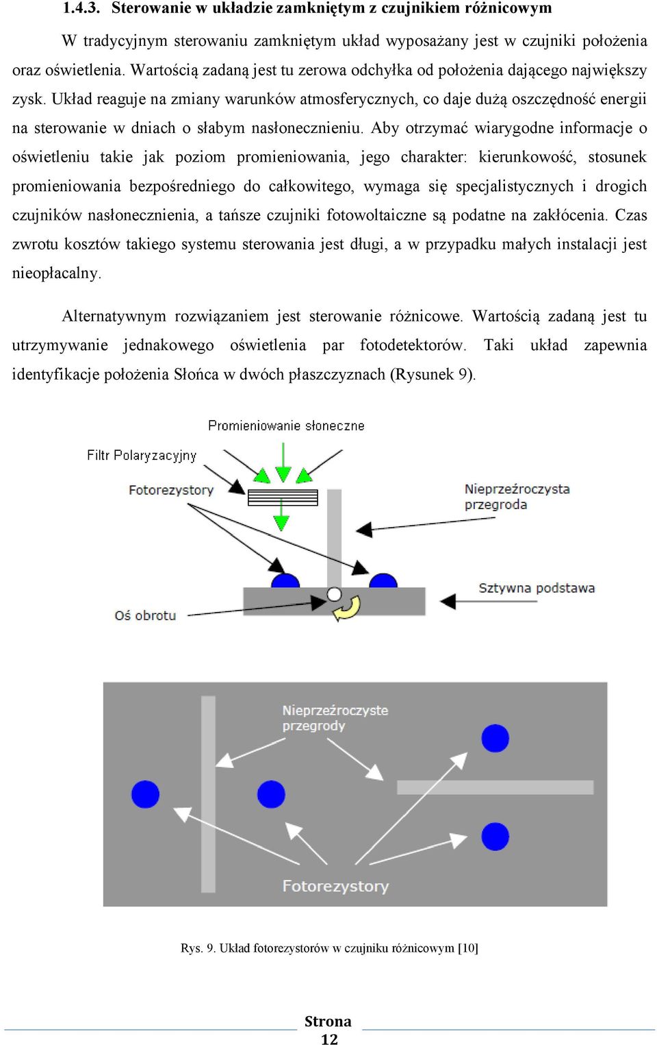 Układ reaguje na zmiany warunków atmosferycznych, co daje dużą oszczędność energii na sterowanie w dniach o słabym nasłonecznieniu.