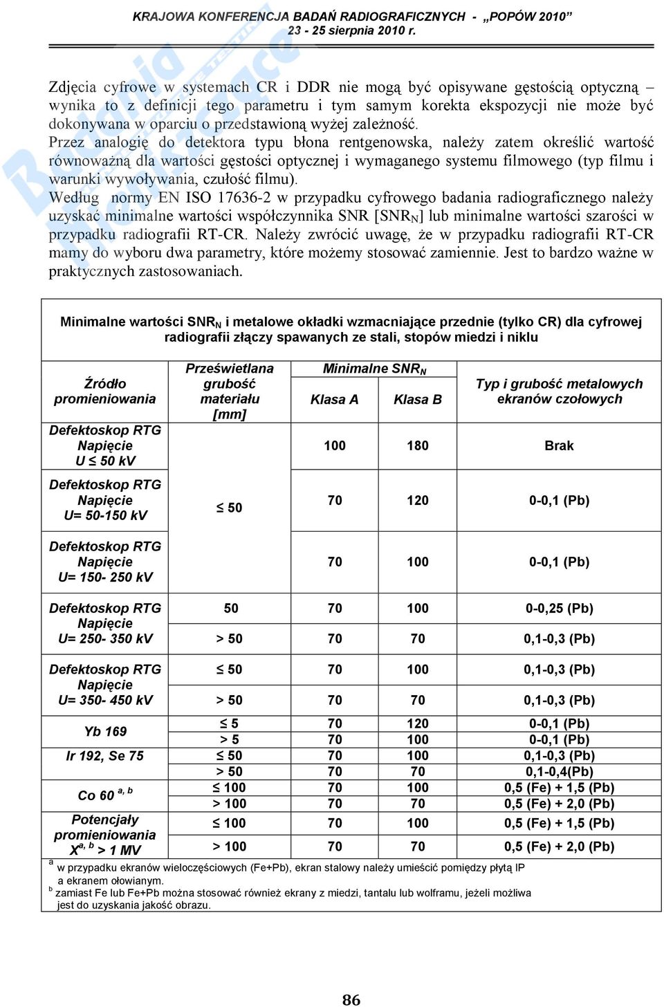 Przez analogię do detektora typu błona rentgenowska, należy zatem określić wartość równoważną dla wartości gęstości optycznej i wymaganego systemu filmowego (typ filmu i warunki wywoływania, czułość