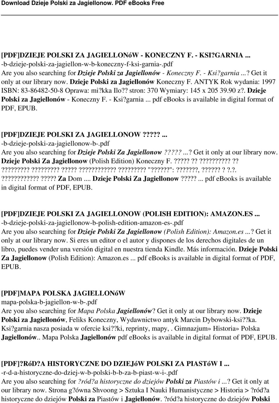 . Dzieje Polski za Jagiellonów - Koneczny F. - Ksi?garnia... pdf ebooks is available in digital format of PDF, EPUB. [PDF]DZIEJE POLSKI ZA JAGIELLONOW?????... -b-dzieje-polski-za-jagiellonow-b-.