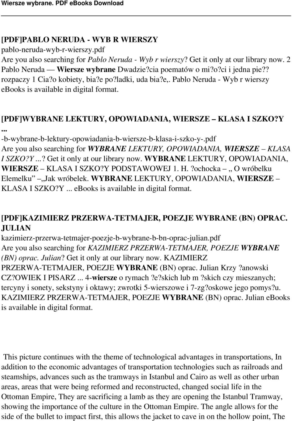 [PDF]WYBRANE LEKTURY, OPOWIADANIA, WIERSZE KLASA I SZKO?Y... -b-wybrane-b-lektury-opowiadania-b-wiersze-b-klasa-i-szko-y-.