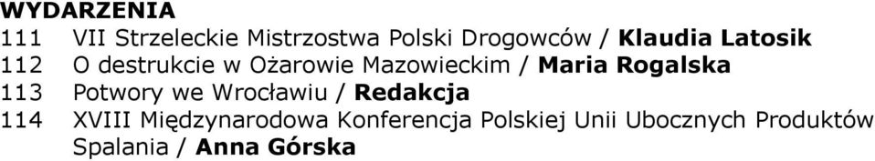 Rogalska 113 Potwory we Wrocławiu / Redakcja 114 XVIII