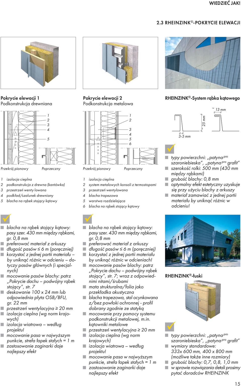 Poprzeczny Przekrój pionowy Poprzeczny 1 izolacja cieplna 1 izolacja cieplna 2 podkonstrukcja z drewna (kantówka) 2 system metalowych konsoli z termostopami przestrzeń wenty lowana przestrzeń