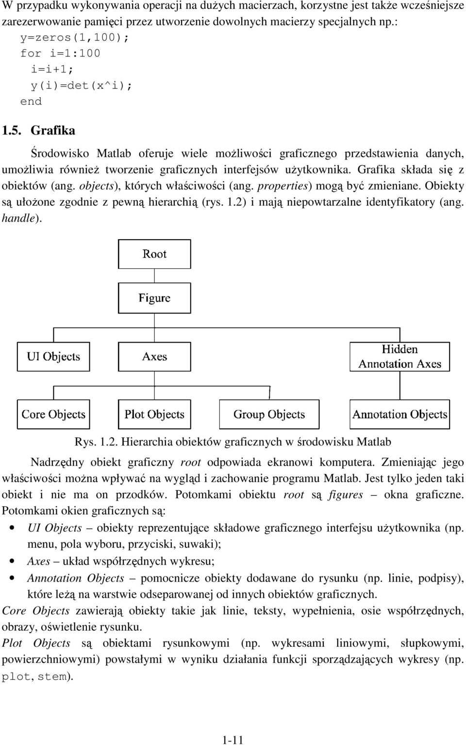 Grafika składa się z obiektów (ang. objects), których właściwości (ang. properties) ogą być zieniane. Obiekty są ułożone zgodnie z pewną hierarchią (rys..) i ają niepowtarzalne identyfikatory (ang.
