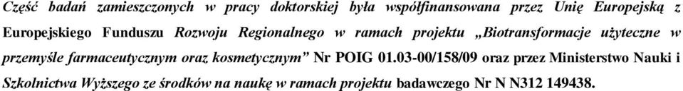 przemyśle farmaceutycznym oraz kosmetycznym Nr PIG 01.