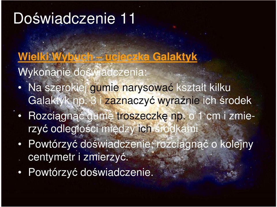 3 i zaznaczyć wyraźnie ich środek Rozciągnąć gumę troszeczkę np.