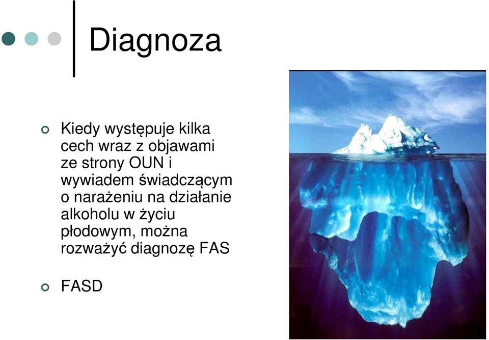 świadczącym o narażeniu na działanie