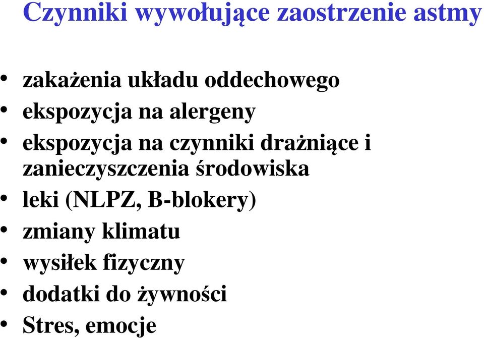 drażniące i zanieczyszczenia środowiska leki (NLPZ,