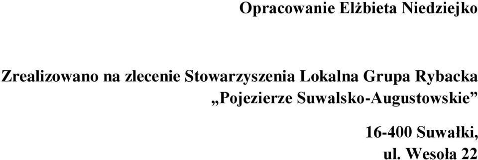 Stowarzyszenia Lokalna Grupa Rybacka