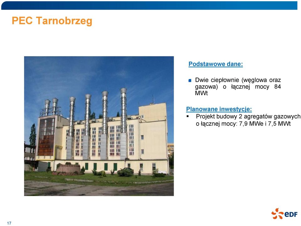 mocy 84 MWt Planowane inwestycje: Projekt