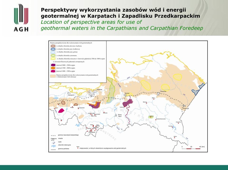 Przedkarpackim Location of perspective areas for