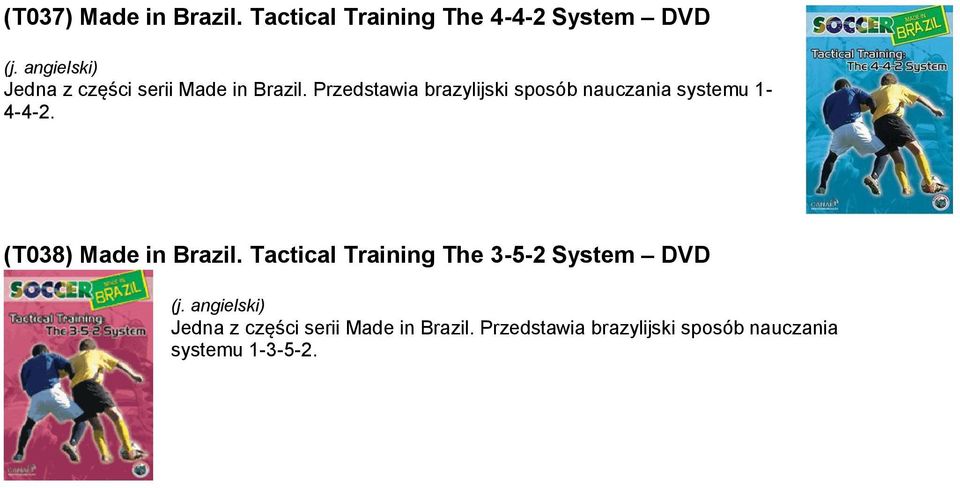 Przedstawia brazylijski sposób nauczania systemu 1-4-4-2.