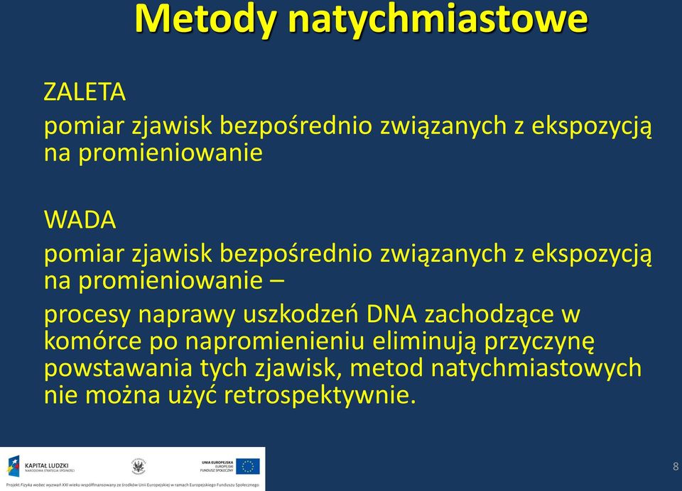 promieniowanie procesy naprawy uszkodzeń DNA zachodzące w komórce po napromienieniu