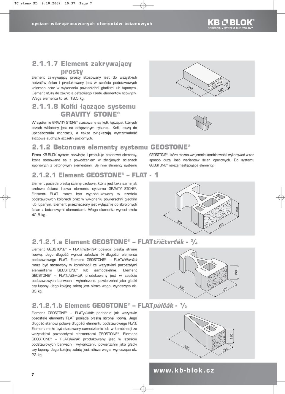 :37 Page 7 system wibroprasowanych elementów betonowych 2.1.