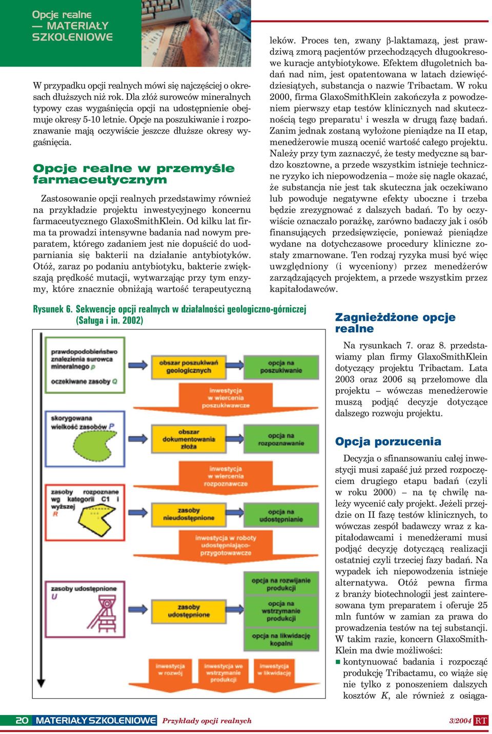 Opcje realne w przemyśle farmaceutycznym Zastosowanie opcji realnych przedstawimy również na przykładzie projektu inwestycyjnego koncernu farmaceutycznego GlaxoSmithKlein.