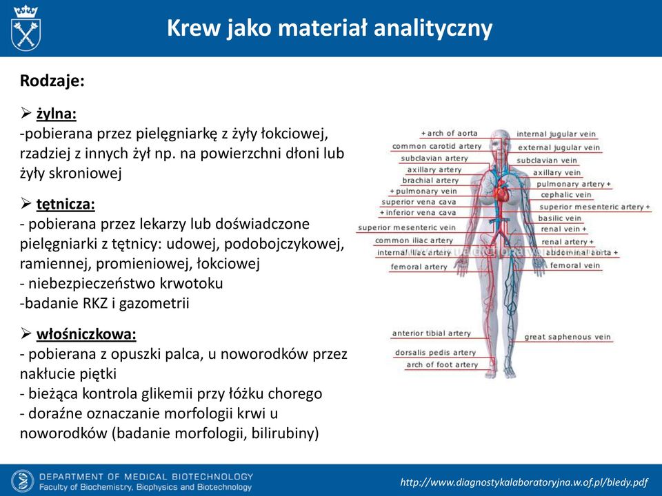 promieniowej, łokciowej - niebezpieczeństwo krwotoku -badanie RKZ i gazometrii włośniczkowa: - pobierana z opuszki palca, u noworodków przez nakłucie