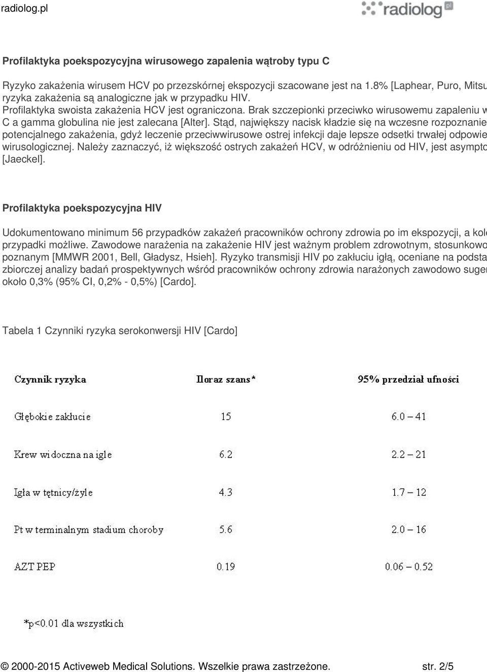 Brak szczepionki przeciwko wirusowemu zapaleniu w C a gamma globulina nie jest zalecana [Alter].