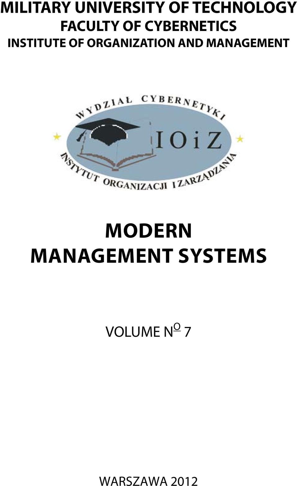 ORGANIZATION AND MANAGEMENT MODERN