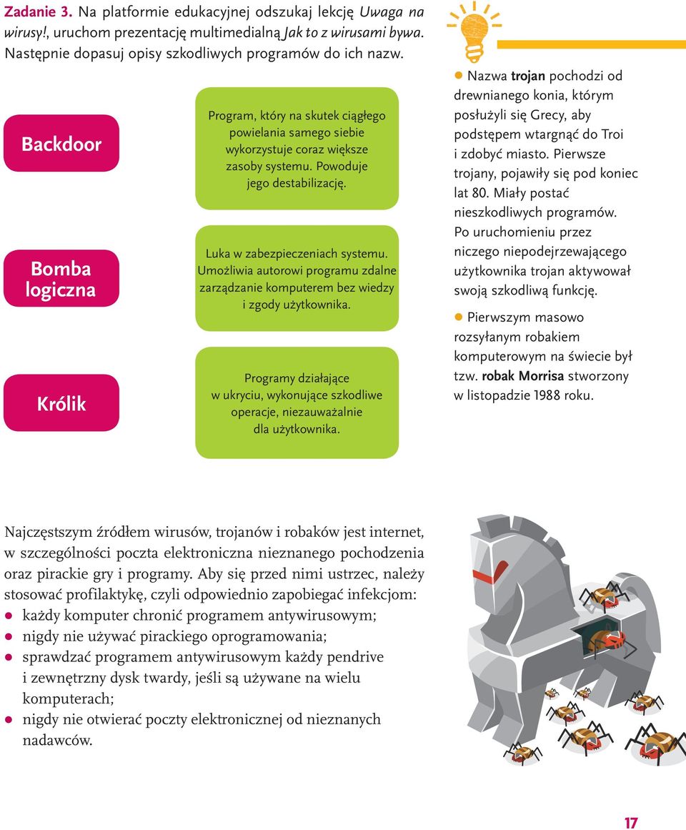 Umożliwia autorowi programu zdalne zarządzanie komputerem bez wiedzy i zgody użytkownika. Programy działające w ukryciu, wykonujące szkodliwe operacje, niezauważalnie dla użytkownika.