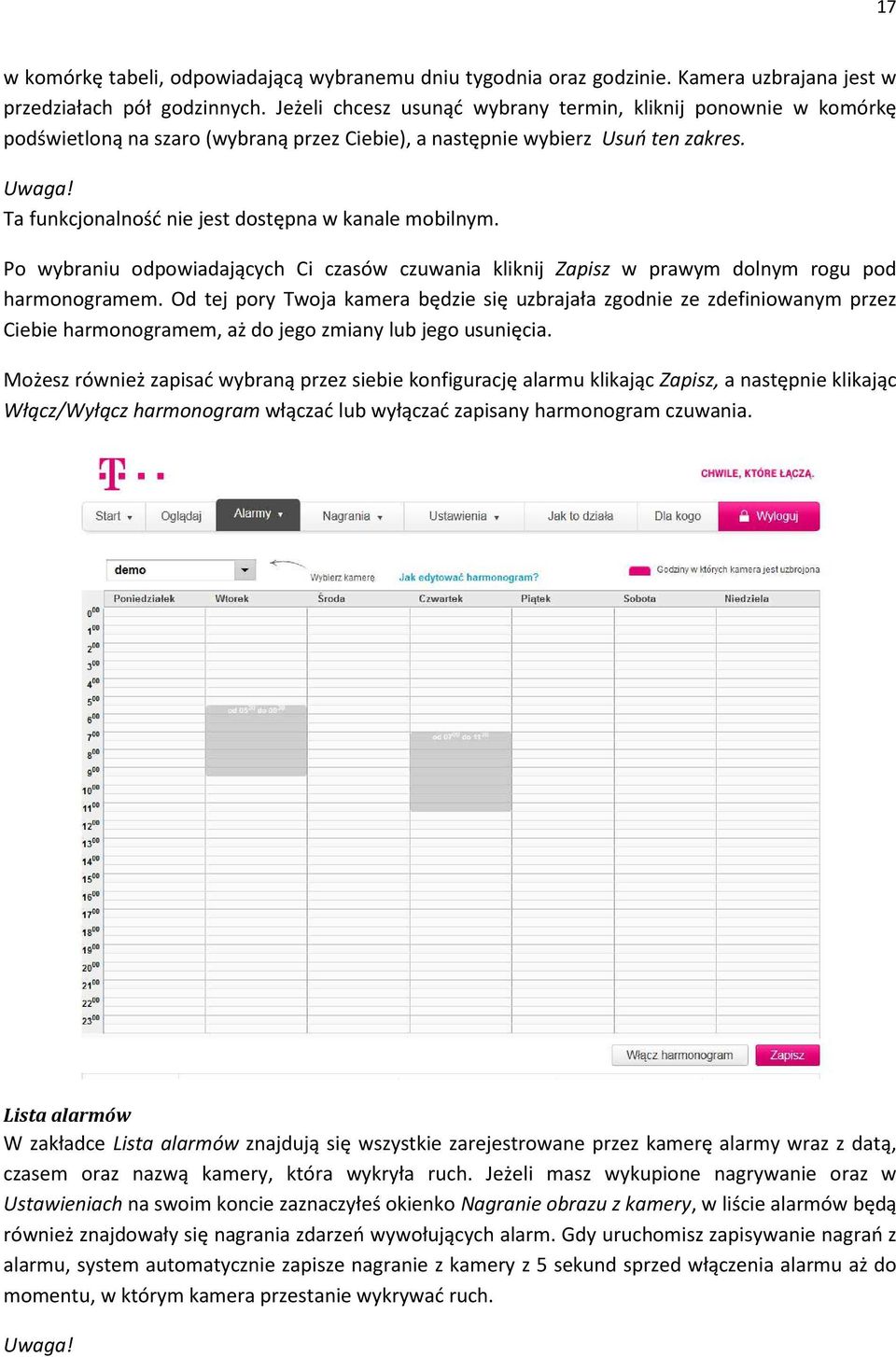 Ta funkcjonalność nie jest dostępna w kanale mobilnym. Po wybraniu odpowiadających Ci czasów czuwania kliknij Zapisz w prawym dolnym rogu pod harmonogramem.