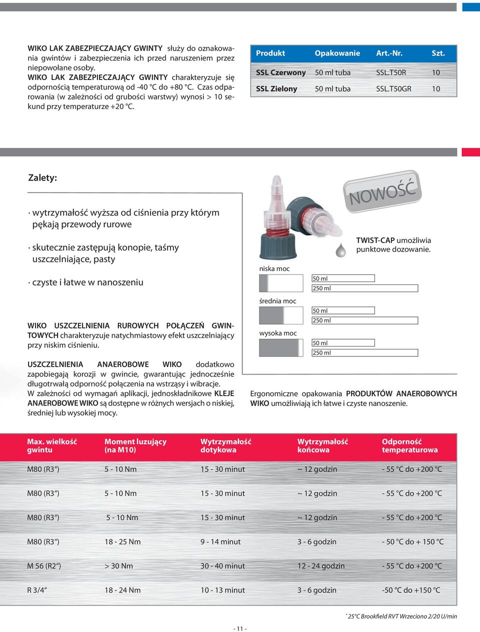 SSL Czerwony 50 ml tuba SSL.T50R 10 SSL Zielony 50 ml tuba SSL.