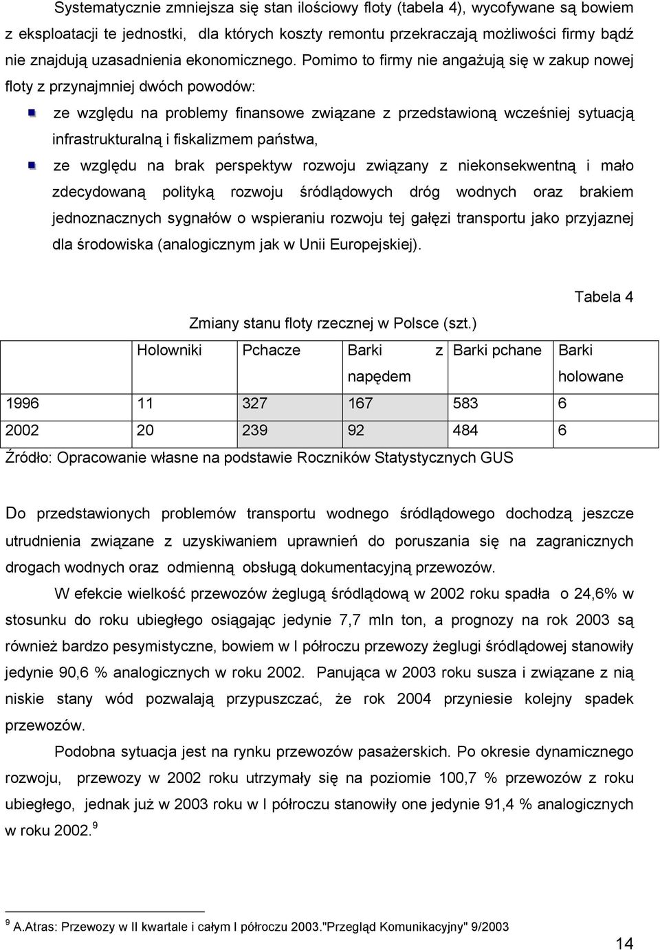 Pomimo to firmy nie angażują się w zakup nowej floty z przynajmniej dwóch powodów: ze względu na problemy finansowe związane z przedstawioną wcześniej sytuacją infrastrukturalną i fiskalizmem