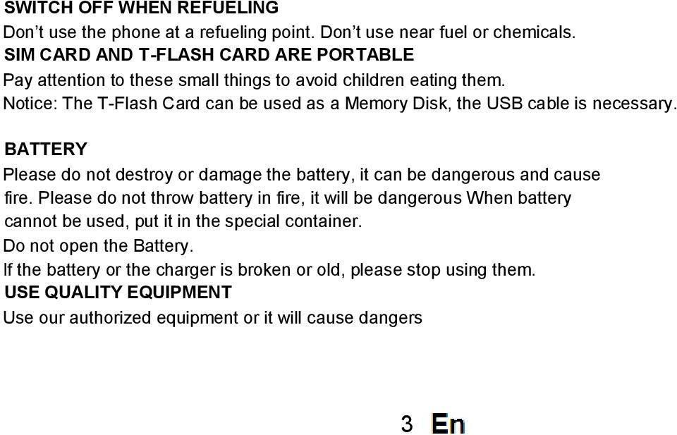 Notice: The T-Flash Card can be used as a Memory Disk, the USB cable is necessary.