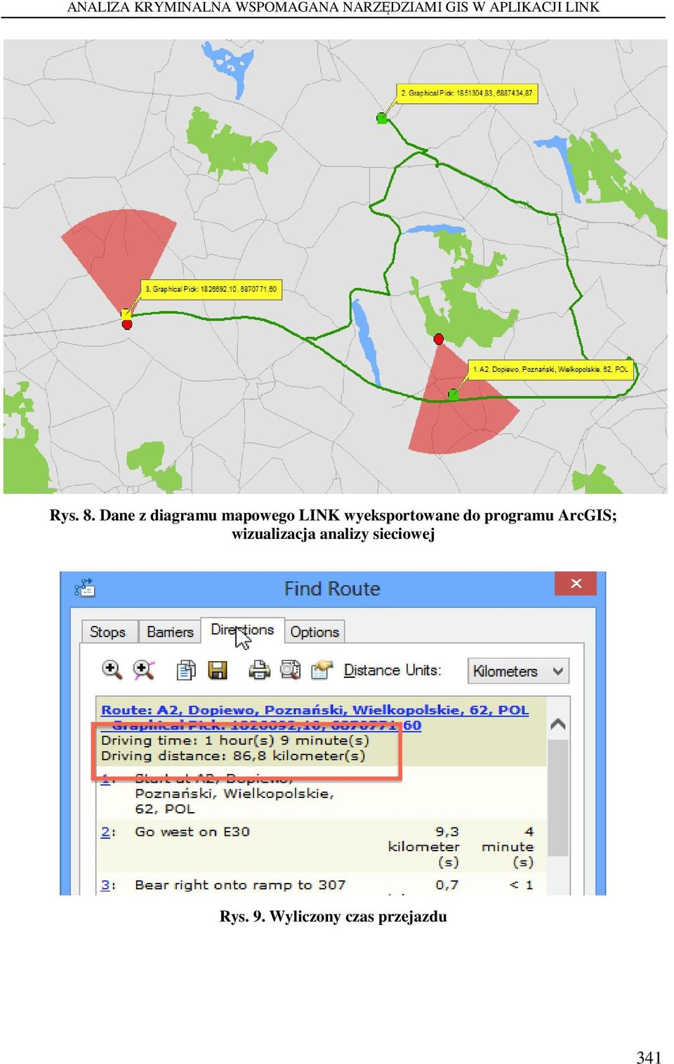 Dane z diagramu mapowego LINK wyeksportowane do