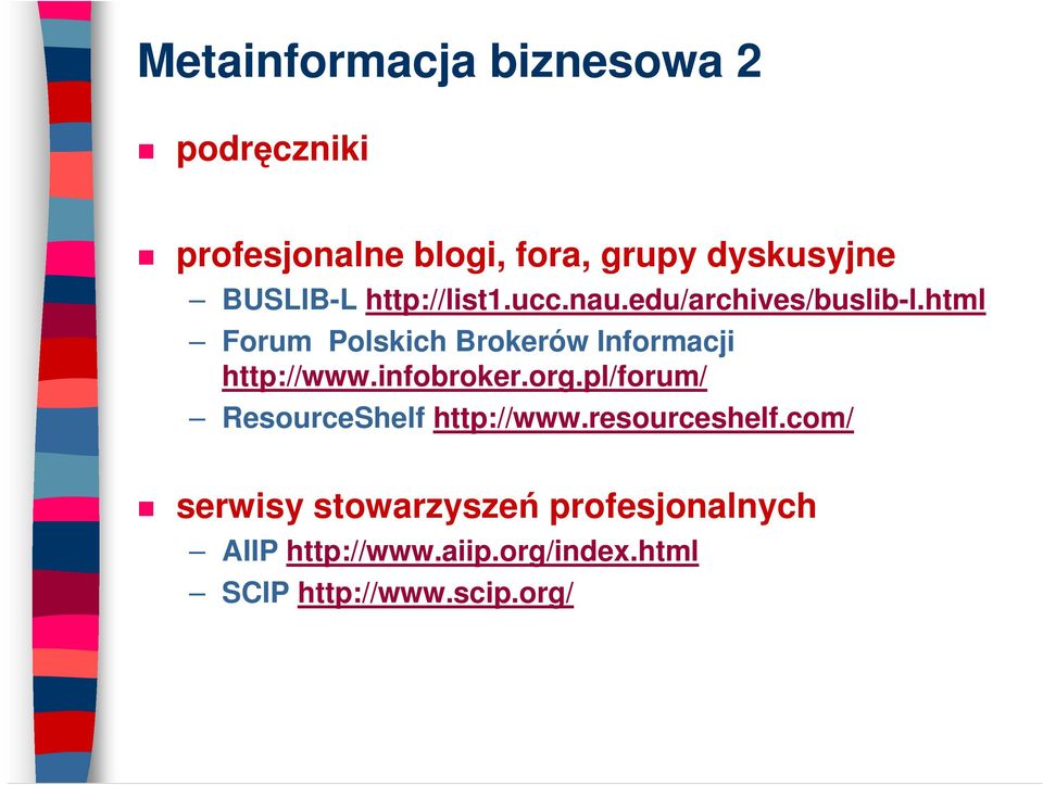 html Forum Polskich Brokerów Informacji http://www.infobroker.org.