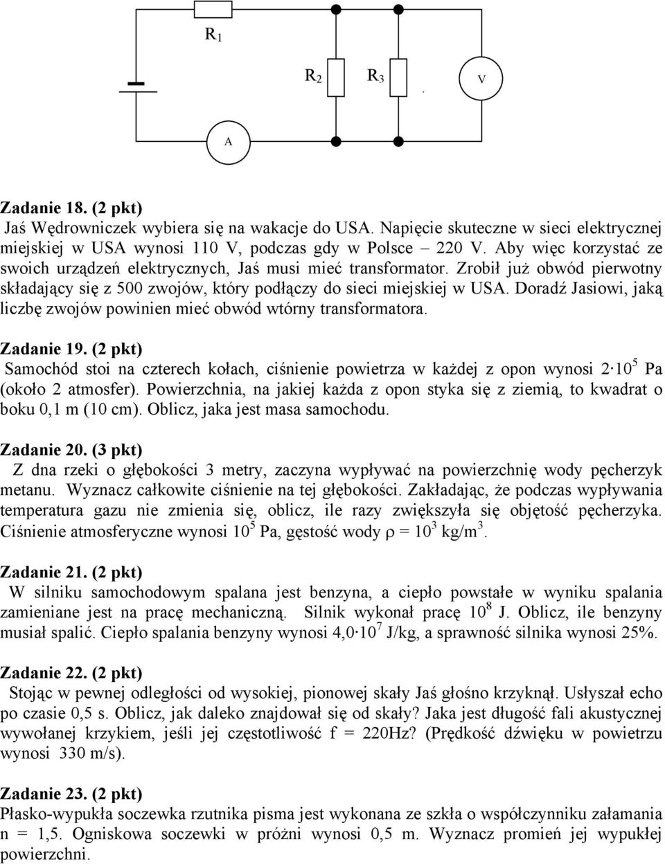 Doradź Jasiowi, jaką liczbę zwojów powinien mieć obwód wtórny transformatora. Zadanie 19.