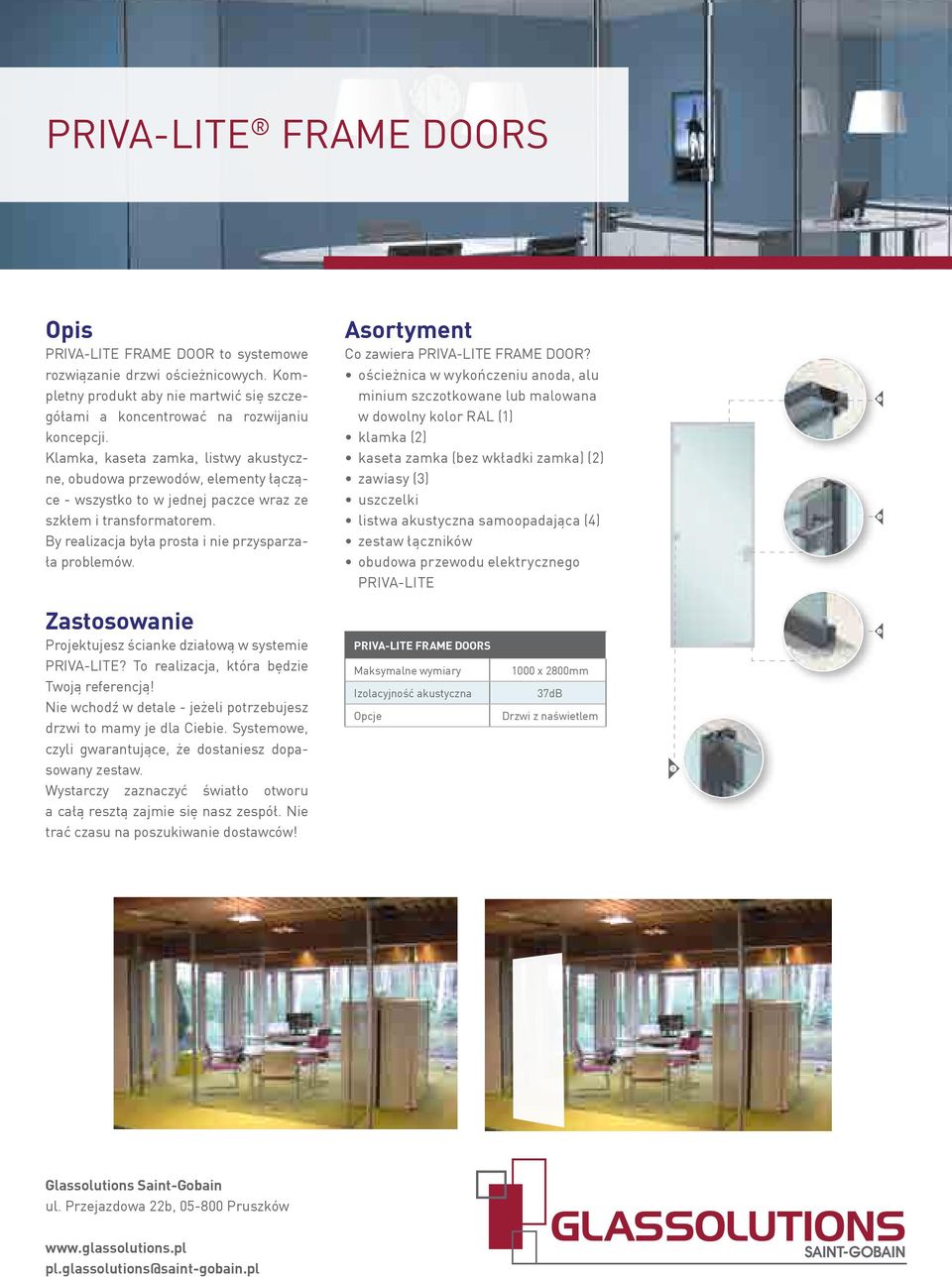 Asortyment Co zawiera PRIVA-LITE FRAME DOOR?