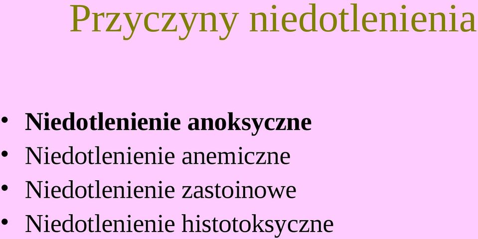 Niedotlenienie anemiczne