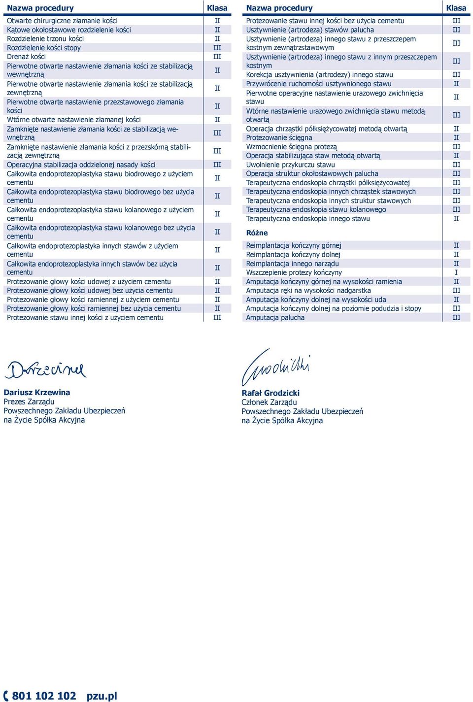 nastawienie złamania kości ze stabilizacją wewnętrzną Zamknięte nastawienie złamania kości z przezskórną stabilizacją zewnętrzną Operacyjna stabilizacja oddzielonej nasady kości Całkowita