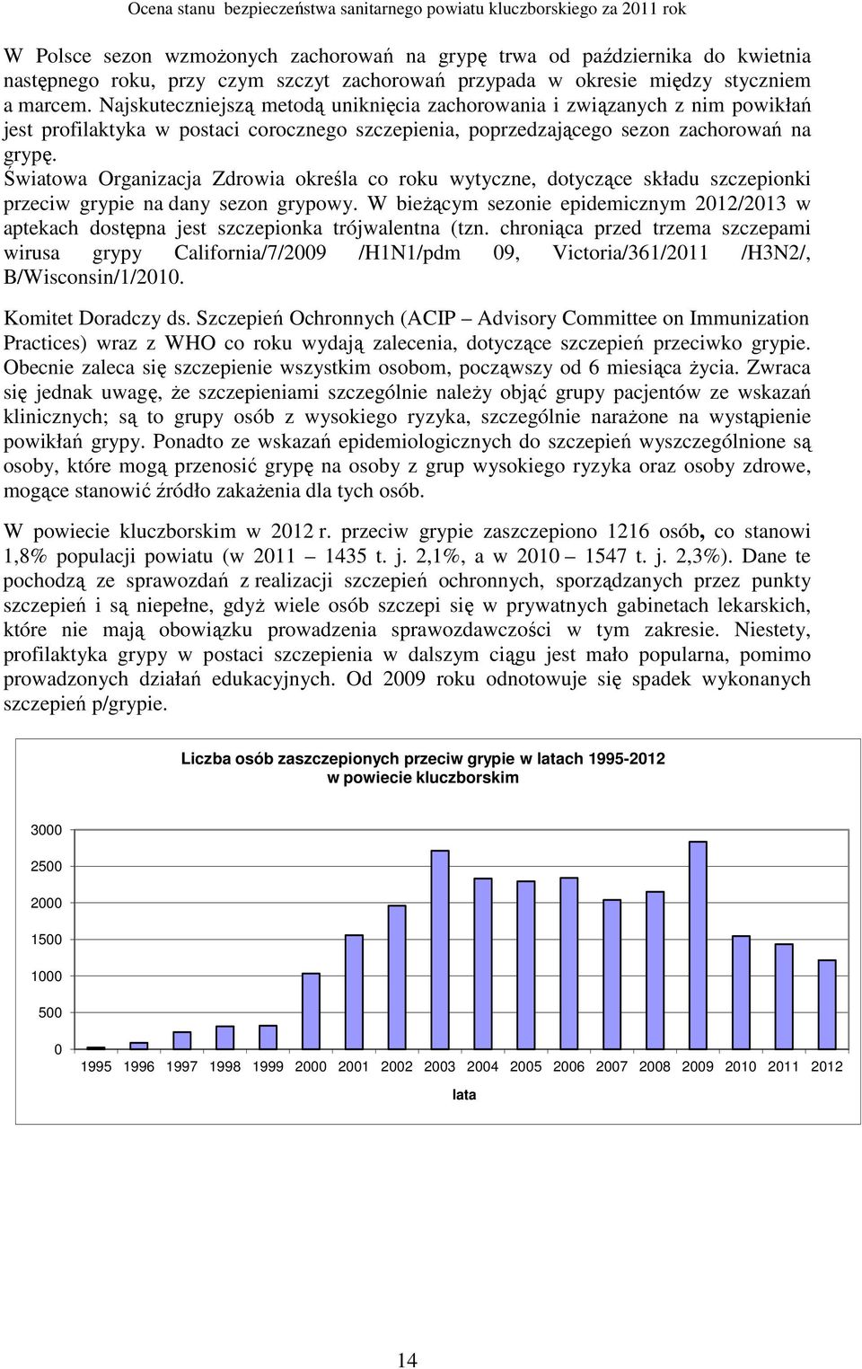 Najskuteczniejszą metodą uniknięcia zachorowania i związanych z nim powikłań jest profilaktyka w postaci corocznego szczepienia, poprzedzającego sezon zachorowań na grypę.