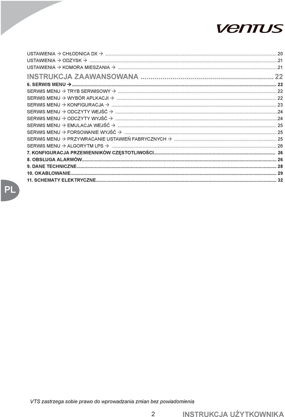 ..24 SERWIS MENU EMULACJA WEJŚĆ... 25 SERWIS MENU FORSOWANIE WYJŚĆ... 25 SERWIS MENU PRZYWRACANIE USTAWIEŃ FABRYCZNYCH... 25 SERWIS MENU ALGORYTM LPS... 26 7.