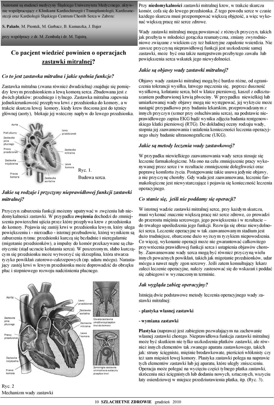 Co to jest zastawka mitralna i jakie spełnia funkcje? Zastawka mitralna (zwana również dwudzielną) znajduje się pomiędzy lewym przedsionkiem a lewą komorą serca.