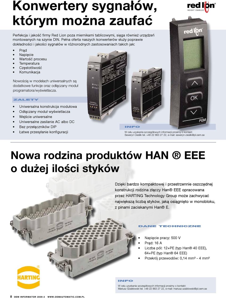 modelach uniwersalnych są dodatkowe funkcje oraz odłączany moduł programatora/wyświetlacza.