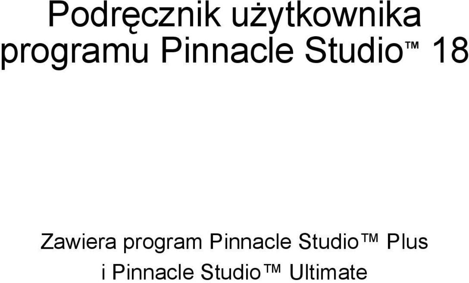 Zawiera program Pinnacle