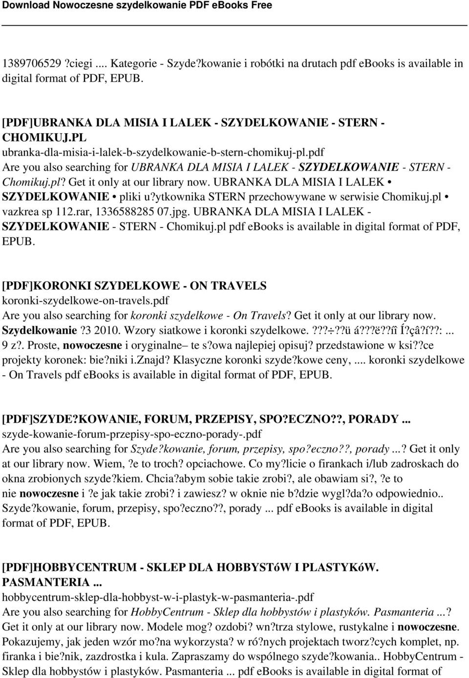 UBRANKA DLA MISIA I LALEK SZYDELKOWANIE pliki u?ytkownika STERN przechowywane w serwisie Chomikuj.pl vazkrea sp 112.rar, 1336588285 07.jpg.