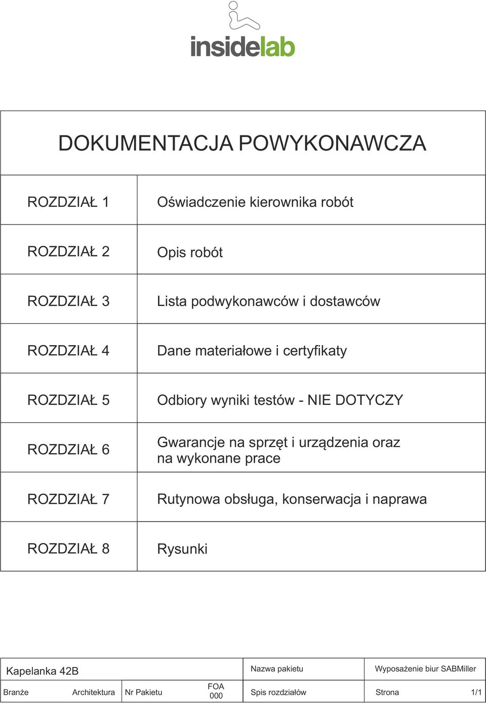 Gwarancje na sprzęt i urządzenia oraz na wykonane prace ROZDZIAŁ 7 Rutynowa obsługa, konserwacja i naprawa ROZDZIAŁ 8