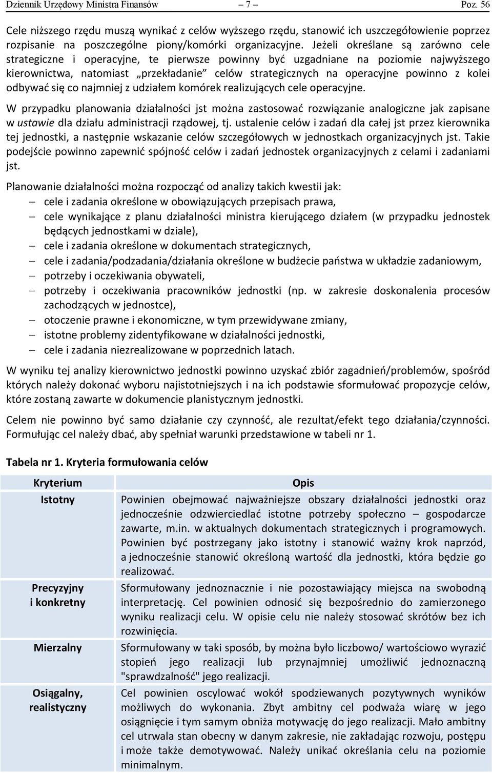 z kolei odbywać się co najmniej z udziałem komórek realizujących cele operacyjne.