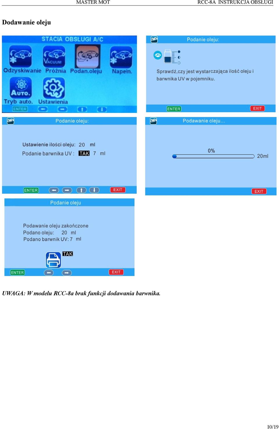 RCC-8a brak funkcji