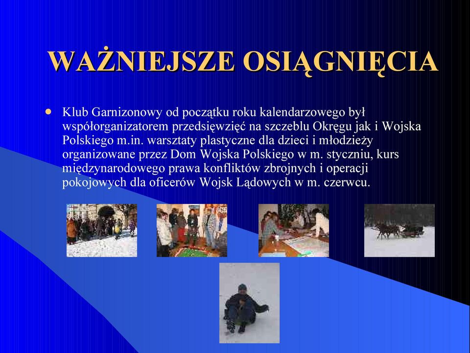 warsztaty plastyczne dla dzieci i młodzieży organizowane przez Dom Wojska Polskiego w m.