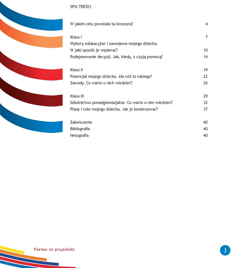 14 Klasa II 19 Potencjał mojego dziecka. Ale cóż to takiego? 22 Zawody. Co warto o nich wiedzieć?