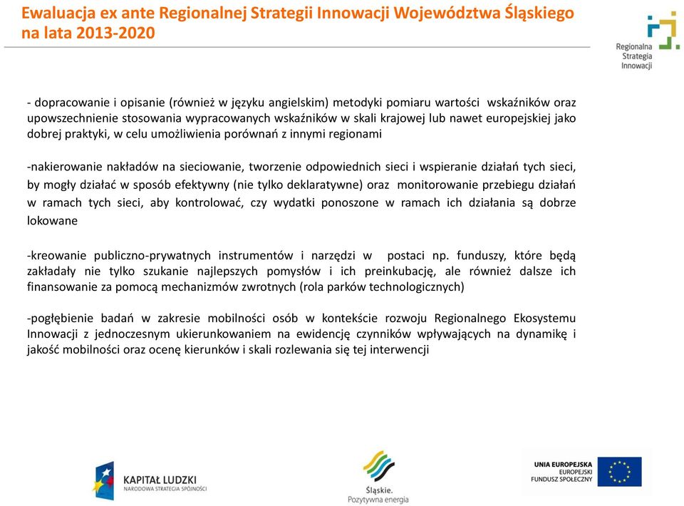 sieciowanie, tworzenie odpowiednich sieci i wspieranie działań tych sieci, by mogły działać w sposób efektywny (nie tylko deklaratywne) oraz monitorowanie przebiegu działań w ramach tych sieci, aby