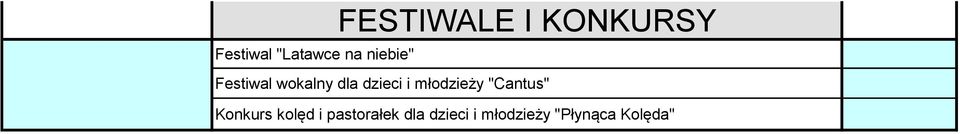 młodzieży "Cantus" Konkurs kolęd i