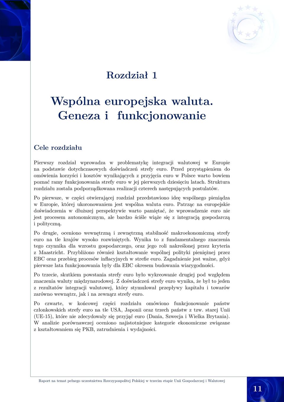 Przed przystąpieniem do omówienia korzyści i kosztów wynikających z przyjęcia euro w Polsce warto bowiem poznać ramy funkcjonowania strefy euro w jej pierwszych dziesięciu latach.