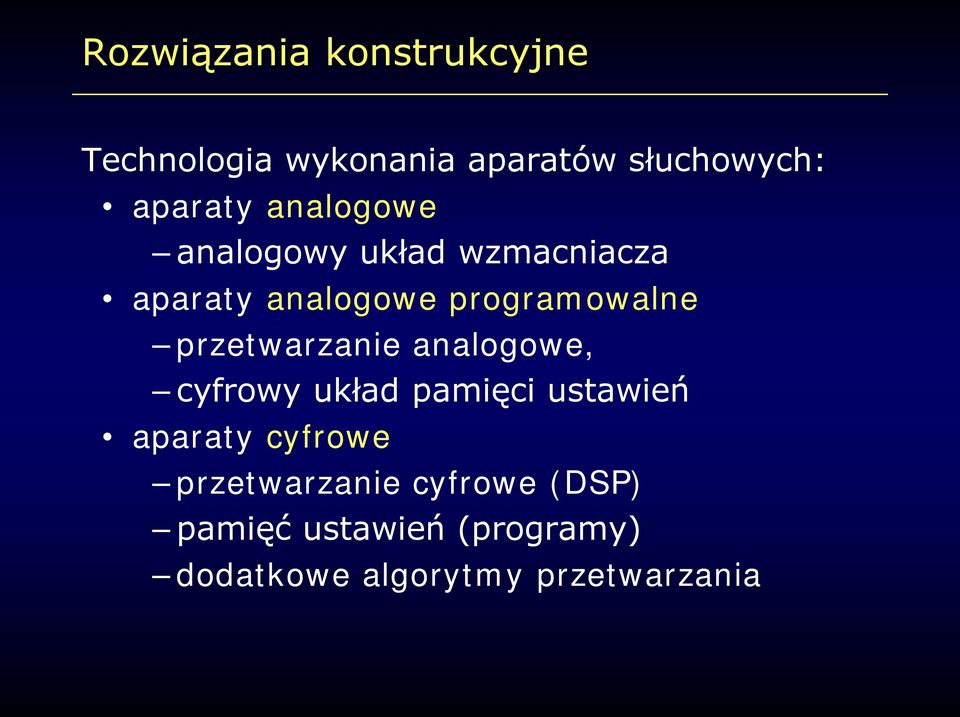 przetwarzanie analogowe, cyfrowy układ pamięci ustawień aparaty cyfrowe